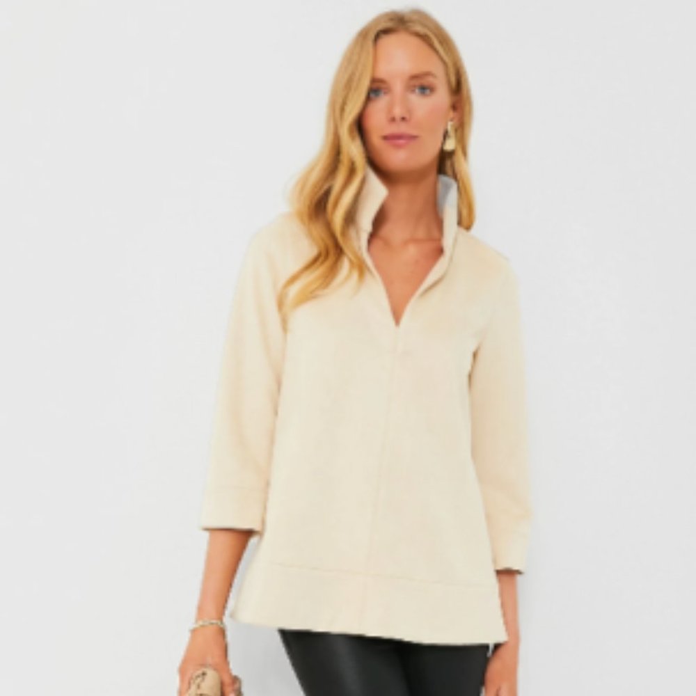 Tuckernuck Bone Suede Margot Top